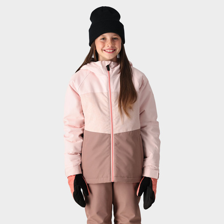686 Girl's Athena Insulated Jacket (pink pearl colorblock)