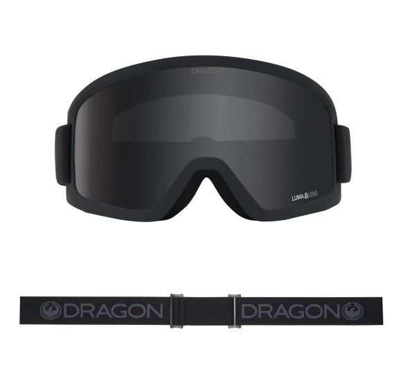 DRAGON DX3 L OTG Blackout Dark Smoke snow goggles