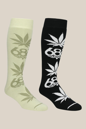 686 x HUF Sock 2-Pack snowboard socks