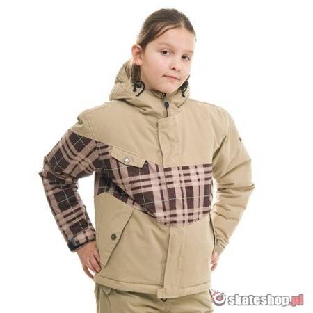 Kurtka snowboardowa SESSIONS Hanford J's (beige/brown plaid) beżowa w kratkę