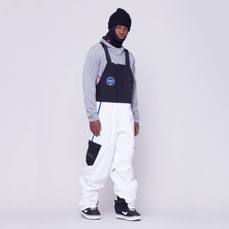 Spodnie snowboardowe 686 Exploration Bib (nasa white black)