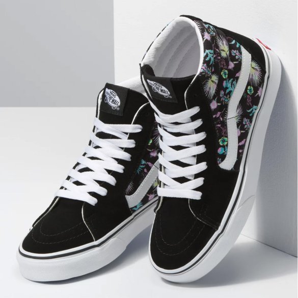 Buty VANS Sk8 Hi (paradise floral black/true white)