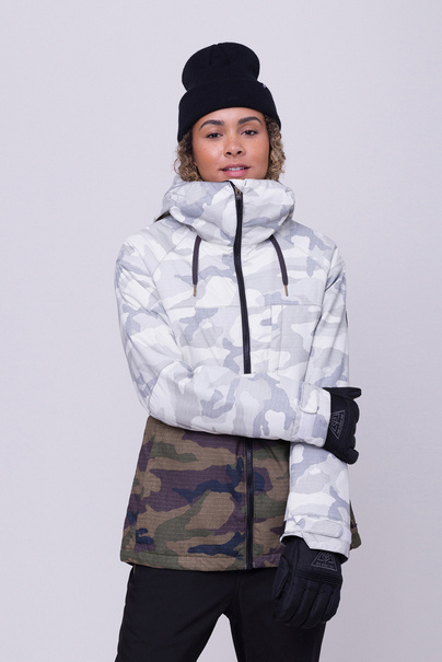 Kurtka snowboardowa 686 Athena Insulated (white camo colorblock)