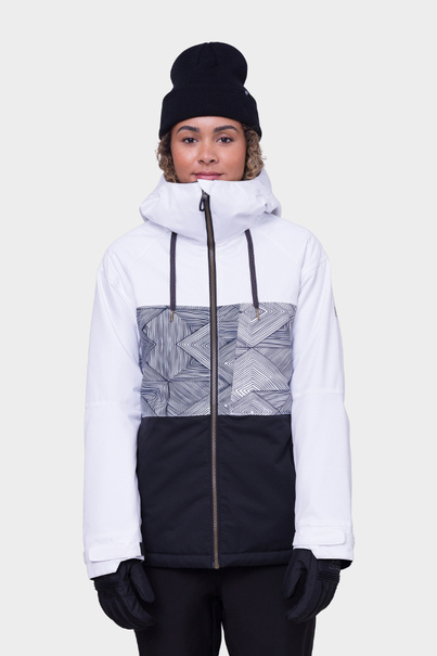 Kurtka snowboardowa 686 Athena Insulated (white geo colorblock)