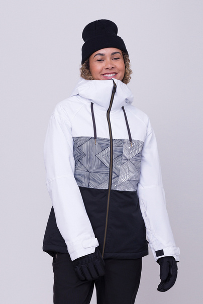 Kurtka snowboardowa 686 Athena Insulated (white geo colorblock)