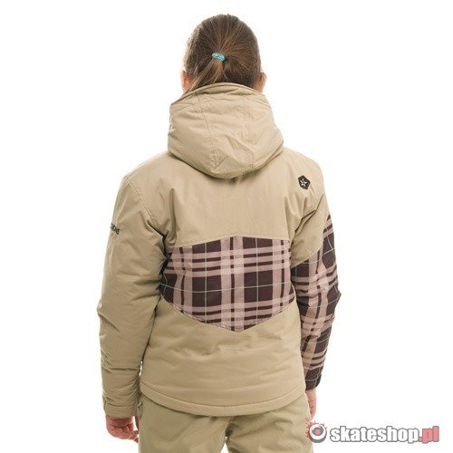 Kurtka snowboardowa SESSIONS Hanford J's (beige/brown plaid) beżowa w kratkę 